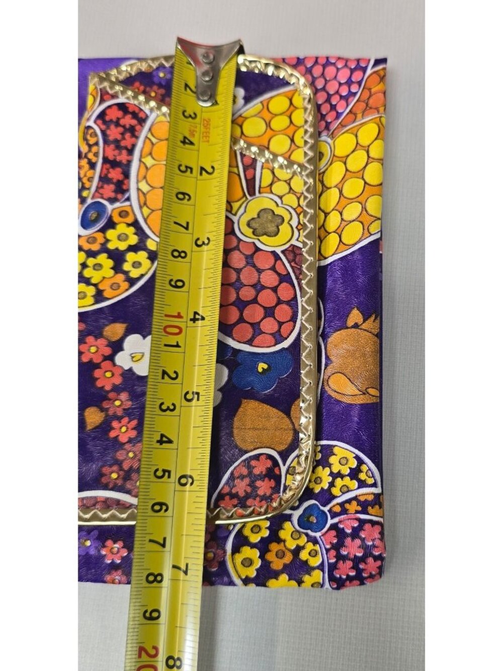 VTG 1960s Retro Hippie Make Up Bag & Sunglass Case Bright Floral Duray New York - Picture 10 of 11